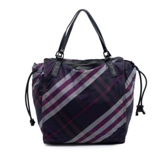 Burberry Pre-owned Burberry Supernova Check Nylon Buckleigh Tote Ladies V82I7LTJ2TY7A4R3