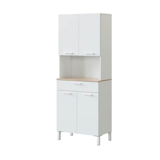 Calicosy Aparador de Cocina con 4 puertas + 1 caj&oacute;n - L72 cm - Blanco