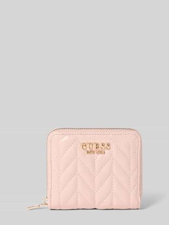 Guess Portemonnaie mit Logo-Applikation Modell Cheryl in Rosa, Gr&ouml;&szlig;e 1