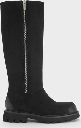 Charles & Keith Rosamond Faux Suede Knee-High Boots