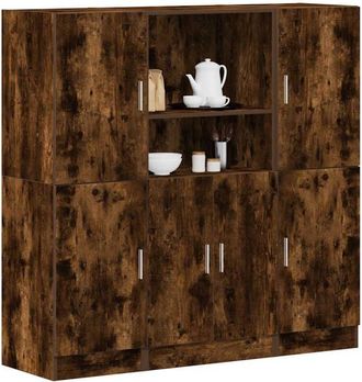 vidaXL Set di Mobili da Cucina 3 pz Rovere Fumo in Truciolato - Vidaxl