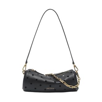 Manu Atelier Shoulder Bags, female, Black, Size: ONE SIZE Mini Cylinder Perforated