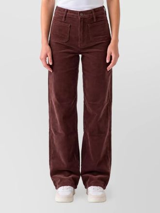 Mother corduroy mid-rise wide-leg jeans