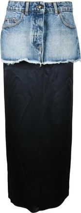 Semicouture Rok - Dames - Spijkerrokken - Blauw - W27 - Katoen - Rokken