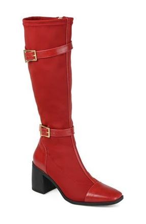 Journee Collection Gaibree Buckle Boot in Red at Nordstrom Rack, Size 7.5