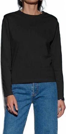 Nation Ltd Marsel Long Sleeve Top In Jet Black