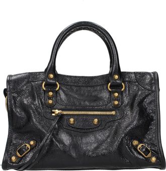 Balenciaga Handtassen Le City Dames Leer Zwart