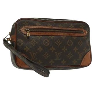 Louis Vuitton Pre-owned Canvas clutches - Dames - Pre-owned - Bruin - Maat: ONE Size Leer
