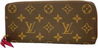 Louis Vuitton Brown Fuchsia Long Wallet (Bi-Fold) (Pre-Owned)