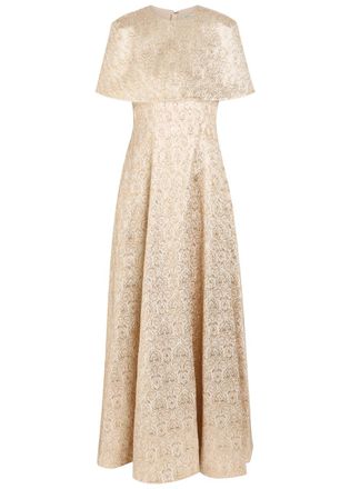 Emilia Wickstead Lucretia Floral-jacquard Cloqu&eacute; Gown - Gold - 12 (UK12 / M)