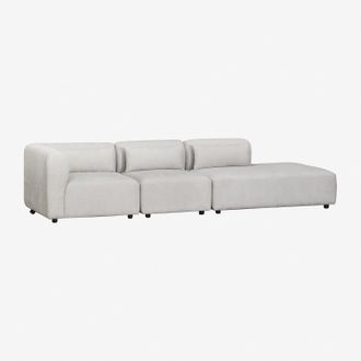 Sklum Sof&aacute; Modular Esquinero De 3 Piezas Con Div&aacute;n Derecho Fogler Sklum