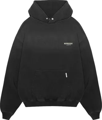 Represent Owners Club Cotton Graphic Hoodie in Aged Black at Nordstrom, Size X-Large
