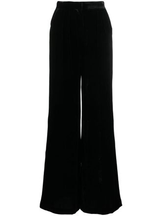 Alberta Ferretti velvet palazzo trousers - Black