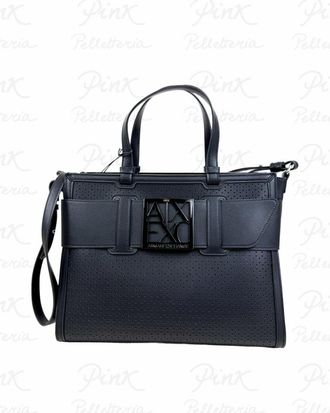 A|X Armani Exchange Tote Bags, female, Black, Size: ONE SIZE Susy Laser Cut Big Tote