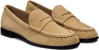Reformation Francine Ruched Loafer in Hazel Suede at Nordstrom, Size 10.5