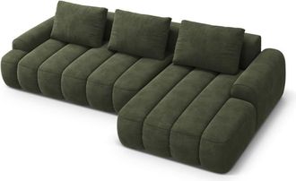 CXL by Christian Lacroix Sof&aacute; cama esquinero derecho con ba&uacute;l 3 plazas terciopelo verde