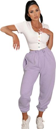 Femme Luxe Cuffed Joggers - Lizzie - 12 - Lilac