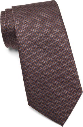Tom Baine Pattern Satin Tie in Brown at Nordstrom Rack