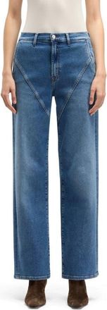 7 For All Mankind Stovepipe Straight Leg Jeans in Oceanstone at Nordstrom, Size 24