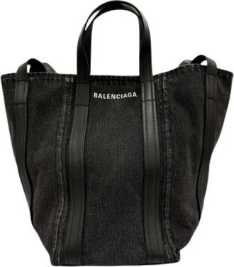 Balenciaga Pre-owned Vintage Tote Bag - Dames - Vintage Shopper - Zwart - ONE Size - Leer - Vintage