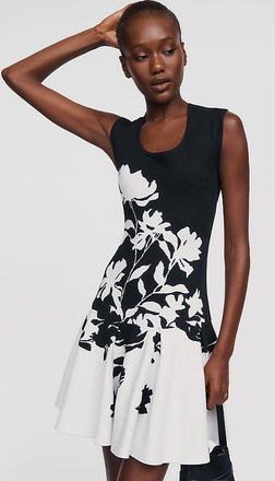Maeve Beca Ribbed Sweater Fit & Flare Mini Dress by Maeve