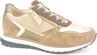 Gabor Beige Runner Combi Sneakers - Dames - Sneakers - Beige - 38 EU - Schoenen