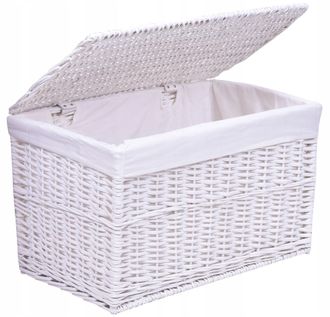 OEM Ba&uacute;l De Mimbre Blanco De 160 L