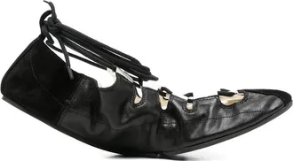 Alaia Lace-up Ballet Flats