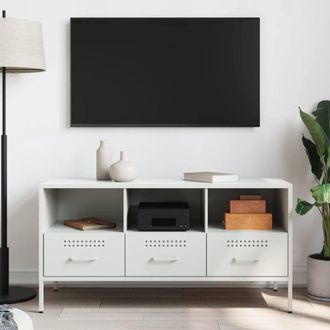Berkfield Home TV Cabinet White 100.5x39x50.5 cm Steel