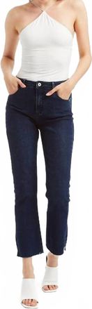 Tractr Cropped Flare Jean In Indigo