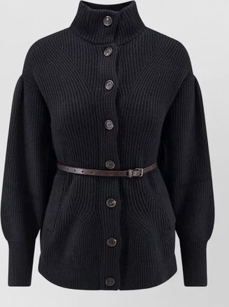 Brunello Cucinelli ribbed wool cashmere silk cardigan