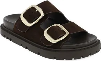 Mia Alttar Slide Sandal in Chocolate Brown at Nordstrom, Size 7.5