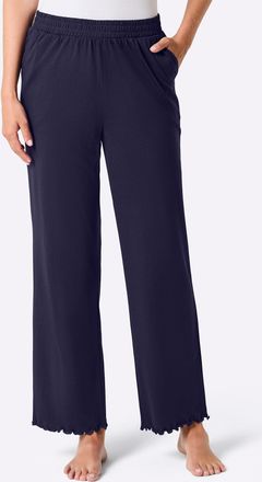 Feel Good Jerseyhose FEEL GOOD, Damen, Gr. 36/38, Normalgr&ouml;ssen, schwarz, marine, 100% Baumwolle, unifarben, Hosen Jerseyhose