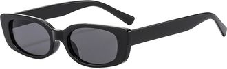 Generic Square Mens Small Frame Sunglasses Outdoor Vacation Sports Womens Sun Glasses(Black)