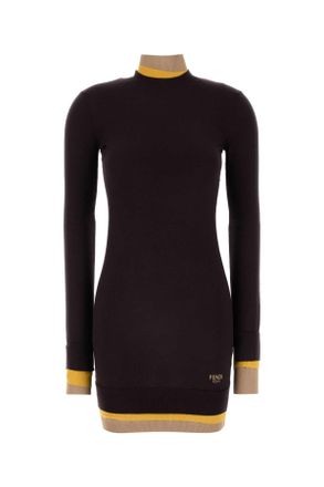 Fendi Plum Wool Blend Dress