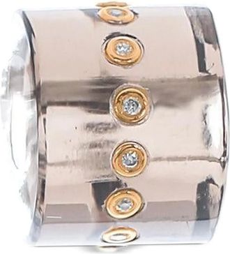 Dezso by Sara Beltran Pendente in oro rosa 18 carati con diamanti e quarzo