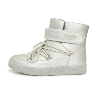 Cesare Gaspari Gewatteerde Winterlaarzen - Dames - Winterlaarzen - Wit - 41 EU - Wol - Schoenen
