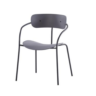 Concept Usine Juego de 2 sillas de dise&ntilde;o gris oscuro