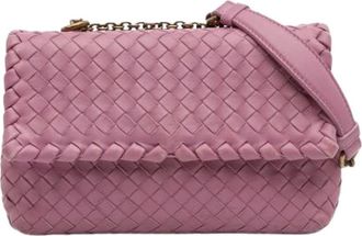 Bottega Veneta Pre-owned Cross Body Bags, female, Pink, Size: ONE SIZE Pre-owned Leather Cross Body Bag