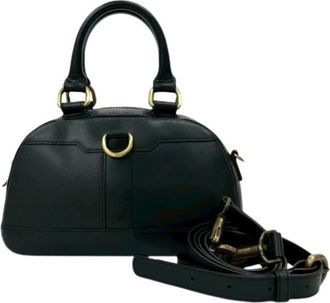 Burberry Pre-owned Cross Body Bags, female, Black, Size: ONE SIZE Pre-owned Leather Cross Body Bag