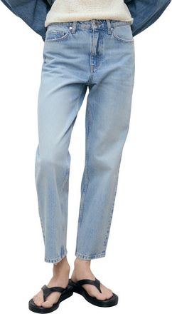 Mango Straight Leg Jeans in Medium Blue at Nordstrom, Size 8