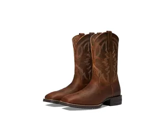 Ariat Hybrid Ranchwork Western Boot Mens Boots Thatch Brown : 7.5 D - Medium, Leather