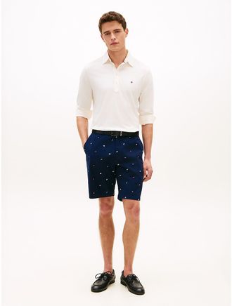 Tommy Hilfiger Mens Regular Fit 9 Sailing Flag Print Short - Light Navy - 30