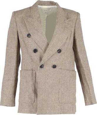 Isabel Marant Double-Breasted Blazer in Brown Wool