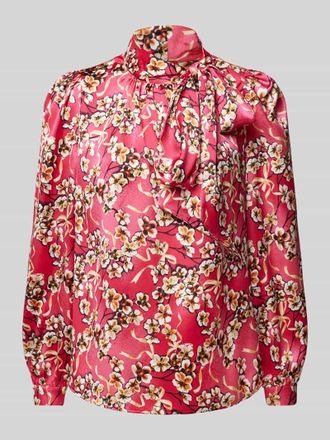 HUGO BOSS Schluppenbluse mit Ballon&auml;rmeln Modell Cerela in Pink, Gr&ouml;&szlig;e 32