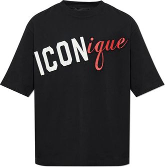 Dsquared2 T-shirt Iconique Loose Fit - - Tops - Uomo - Nero - XL