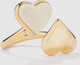Aurélie Bidermann Bague Bluffy Coeur Ivoire