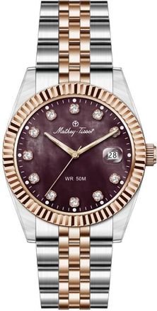 Mathey-Tissot Quartz Brown Mother of Pearl Dial Ladies Watch H250955A-D