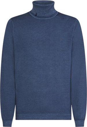 Sun 68 Vintage Turtle Plain Sweater - Heren - Coltruien - Blauw - M - Truien & Vesten