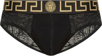 Versace Slip con motivo Greca - Nero